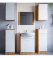 Meble łazienkowe - Łazienka NICO MAX dąb artisan / biały laminat - miniaturka - grafika 1