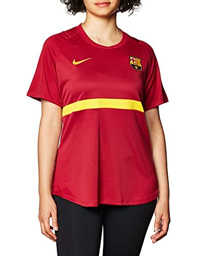 Nike Damski T-shirt FCB WNK DRY ACDPR TOP SS, szlachetny czerwony/Amarillo/(Amarillo) (bez sponsora-plyr), M