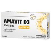 Witaminy i minerały - Amavit D3 2000 j.m. 60 tabletek ulegających rozpadowi w jamie ustnej - miniaturka - grafika 1