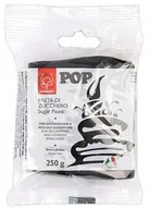 Dodatki do ciast w proszku - Lukier plastyczny masa cukrowa 250g czarny pop do modelowania modecor - miniaturka - grafika 1
