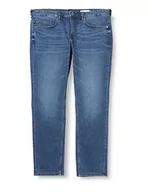 Spodenki męskie - s.Oliver Big Size Męskie spodnie jeansowe długie, niebieskie, W38 / L36, niebieski, 38W / 36L - miniaturka - grafika 1