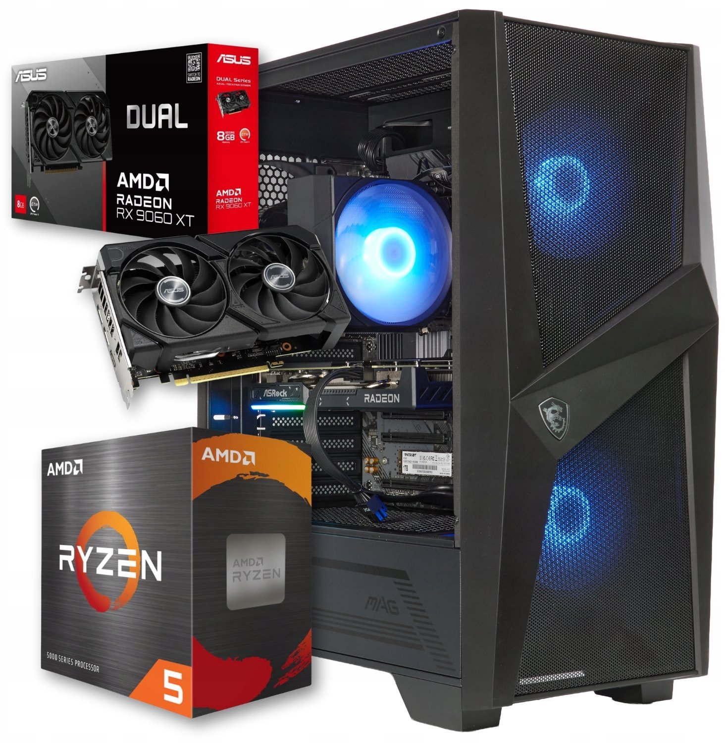 Komputer Better Side of Gaming Striker V19 AMD Ryzen 5 AMD Radeon RX 9060 XT 16GB DDR4 512GB SSD Windows 11 18281971660