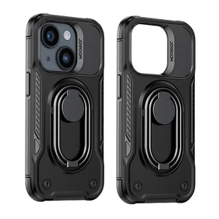 Joyroom Dual Hinge etui iPhone 14 pancerny pokrowiec z podstawką uchwytem ring holder czarne - Etui i futerały do telefonów - miniaturka - grafika 4