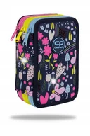 Piórniki - COOLPACK CP PIÓRNIK SZKOLNY TRZYKOMOROWY Z WYPOSAŻENIEM KWIATY MOTYLKI - miniaturka - grafika 1