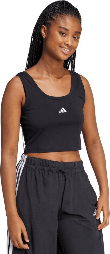 Adidas Koszulka damska adidas Essentials Small Logo Cotton czarna JE1321 XS