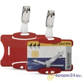 Identyfikatory - HOLDER DO KARTY DURABLE, CZERWONY - miniaturka - grafika 1