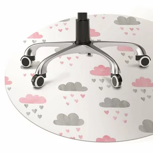 Mata ochronna pod fotel Minimalistyczne chmury fi100 cm - Podnóżki, podpórki, podkładki - miniaturka - grafika 1