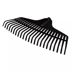 Grabie ogrodowe do liści trawy trawnika średnie 46 x 24cm czarne VERTO 15G086 - Grabie i motyki - miniaturka - grafika 1