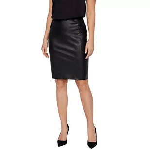 VERO MODA Damska spódnica z wysokim stanem, czarny (Black Black), M - Spódnice - miniaturka - grafika 1