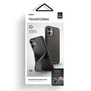 UNIQ etui Transforma iPhone 12 mini 5,4" szary/charcoal grey - Etui i futerały do telefonów - miniaturka - grafika 7
