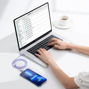 Baseus Crystal Shine Series kabel przewód USB do szybkiego ładowania i transferu danych USB Typ C - Lightning 20W 1,2m fioletowy (CAJY000205) - Kable USB - miniaturka - grafika 9