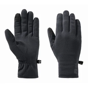 Rękawice polarowe Jack Wolfskin REAL STUFF GLOVE black - S - Rękawiczki - miniaturka - grafika 1