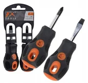 Śrubokręty - Śrubokręt krótki krzyżowy płaski zestaw 2 sztuki - miniaturka - grafika 1