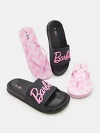 Buty dla dziewczynek - Sinsay - Klapki Barbie 2 pack - czarny - miniaturka - grafika 1