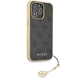 Guess GUHCP14XGF4GGR iPhone 14 Pro Max 6.7" szary/grey hardcase 4G Charms Collection - Etui i futerały do telefonów - miniaturka - grafika 2