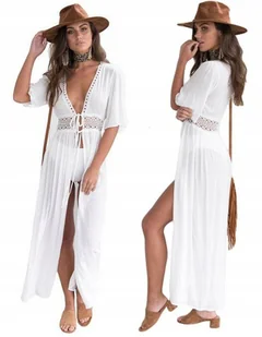 Pan i Pani Gadżet, Pareo damskie, długa narzutka - Stroje kąpielowe - miniaturka - grafika 1