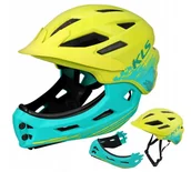 Kaski rowerowe - Kask dziecięcy fullface Kellys SPROUT lime blue - miniaturka - grafika 1