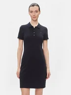 Sukienki - Tommy Hilfiger Sukienka codzienna 1985 Slim Pique Polo Dress Ss WW0WW42048 Granatowy Slim Fit - miniaturka - grafika 1
