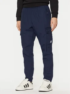 adidas Spodnie dresowe Trefoil Essentials Woven Cargo JD2454 Granatowy Regular Fit - Spodnie sportowe męskie - miniaturka - grafika 1