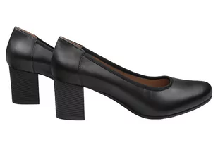 Czółenka na obcasie buty AXEL Comfort 1757 Czarne na Haluksy Kosela Medic 9757 - Czółenka - miniaturka - grafika 3