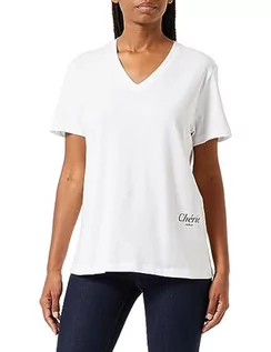 Koszulki i topy damskie - Replay T-shirt damski, 001 White, M - grafika 1