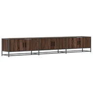 Szafki RTV - vidaXL Szafka pod TV brązowa dąb 240x35x41 cm materiał drewnopochodny - miniaturka - grafika 1