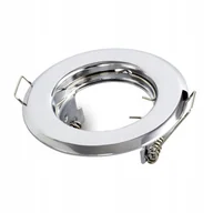 Oprawy, klosze i abażury - Okrągła oprawa sufitowa do żarówek GU10 Chrom oczko oświetleniowe - miniaturka - grafika 1