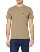 Koszulki męskie - LEE SS POCKET TEE MĘSKI T-SHIRT UTILITY GREEN L64PSWNG 112115851 - Lee - miniaturka - grafika 1