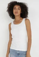 Bluzki damskie - Biały Top Bawełniany Neagina - miniaturka - grafika 1