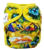 Pieluchy - Otulacz z lamówką - SMOKI noworodkowy 3-8 kg - miniaturka - grafika 1