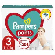 Pieluchy - Pampers Pants Pieluchomajtki rozmiar 3 204 sztuki) #Wpisz kod 22MDL4PL25 i obniż cenę o dodatkowe 15% Kody ważne do 17.04.2022 - miniaturka - grafika 1