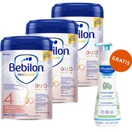 Mleko modyfikowane - Bebilon Profutura DuoBiotik 4 odżywcza formuła na bazie mleka po 2 roku 3 x 800 g + Mustela Bebe Enfant Hydra Bebe mleczko do ciała 300 ml gratis - miniaturka - grafika 1