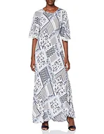 Sukienki - Koton Damska letnia sukienka z frędzlami na obszyciu rękawów sukienka imprezowa, Wielokolorowy (kolorowy 27C), 34 - miniaturka - grafika 1