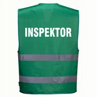 Odzież robocza - Kamizelka odblaskowa F474 PORTWEST XXL/XXXL zielona z nadrukiem INSPEKTOR - miniaturka - grafika 1