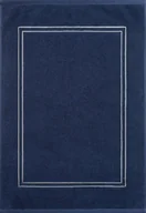 Dywaniki łazienkowe - Dywanik łazienkowy Olivia 50x70 cm granatowy złoty haft bawełna - miniaturka - grafika 1