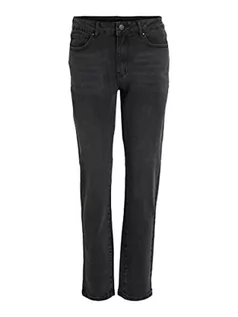 Spodnie damskie - Vila jeansy damskie stray, czarny denim, 34W / 32L - grafika 1