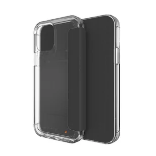 Gear4 Etui Wembley Flip iPhone 12 / 12 Pro, przezroczysto-czarne - Etui i futerały do telefonów - miniaturka - grafika 1