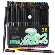 Cienkopisy - FINELINER KREŚLARSKI Cienkopisy Zestaw 36 KOLORÓW Pisaki do Rysowania 0.4mm - miniaturka - grafika 1