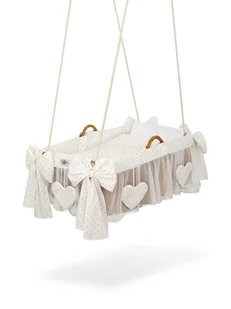 Kosz Mojżesza kołyska wisząca- Gwiazdki złote - Łóżeczka i kojce - miniaturka - grafika 1