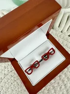 Spinki do mankietów i krawatów - SPINKI DO MANKIETÓW okulary czerwone oprawki - miniaturka - grafika 1