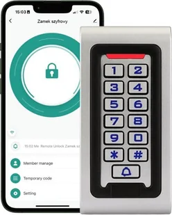 Spreest ZAMEK SZYFROWY DO DRZWI FURTKI NA KOD SZYFRATOR WIFI TUYA KLAWIATURA RFID - Systemy inteligentnych domów - miniaturka - grafika 1