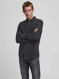 Koszule męskie - Jack&Jones Koszula Sheridan 12138115 Czarny Slim Fit - grafika 1