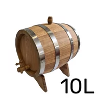 Beczki - Beczka drewniana dębowa 10l wypalana na bimber, whisky lub wino + grawer - miniaturka - grafika 1