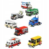Klocki - Klocki Konstrukcyjne 8w1 Pojazdy Miejskie Zestaw Klocków Dla Dzieci - miniaturka - grafika 1