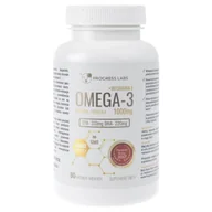 Witaminy i minerały - Progress Labs Progress Labs Omega-3 1000 mg + Witamine E - 90 kapsułek - miniaturka - grafika 1