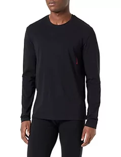 HUGO Męska koszulka z długim rękawem, czarna, M (DE) - Koszulki męskie - miniaturka - grafika 1