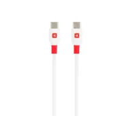 Kable USB - Skross USB-C do USB-C 100W 1,2m Biały - miniaturka - grafika 1