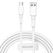Kable USB - BASEUS MINI WHITE MICRO-USB CABLE 100CM WHITE - miniaturka - grafika 1