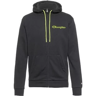 Champion Męska bluza z kapturem Legacy Neon Spray Powerblend Terry Graphic na zamek błyskawiczny, czarna, XXL - Bluzy męskie - miniaturka - grafika 1