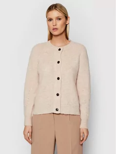 Swetry damskie - Selected Kardigan Lulu 16074481 Beżowy Regular Fit Beżowy - grafika 1